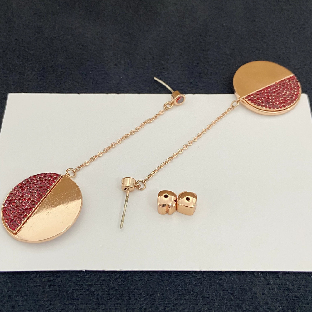 Kate SPADE Rhinestone Round Metal Drop Earrings - Picture 3 of 8